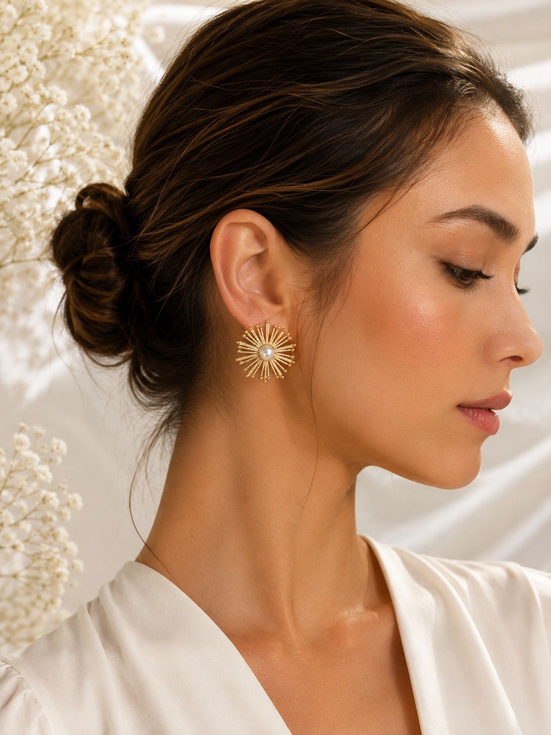 Aretes Perla Adele - Acero Inoxidable