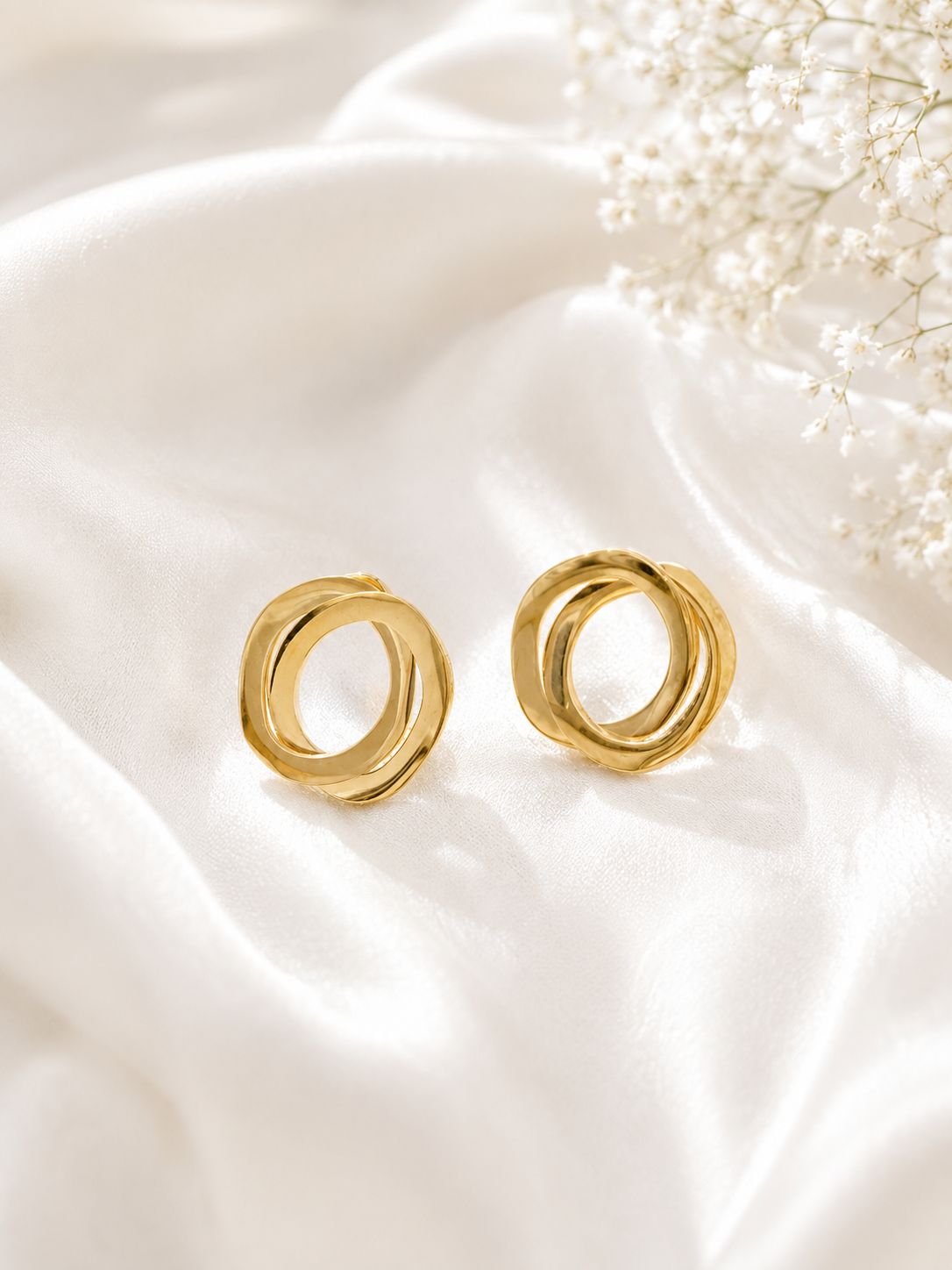Aretes Lisos Olivia - Acero Inoxidable