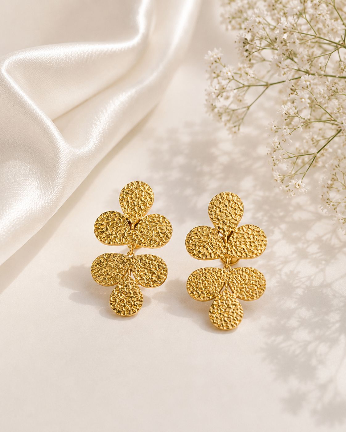 Aretes Largos Alessia - Acero Inoxidable