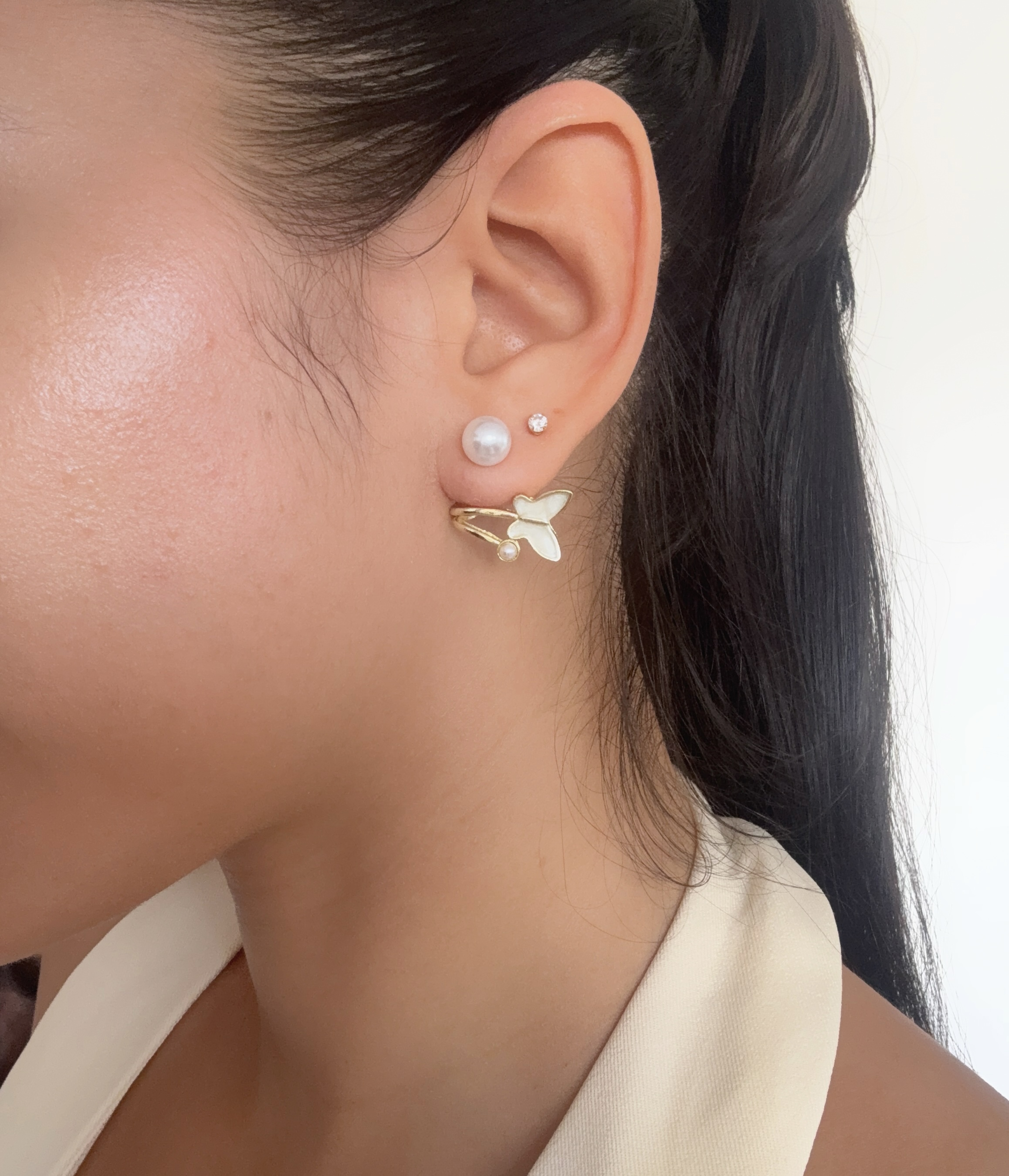 Arete de Mariposa - Acero Inoxidable