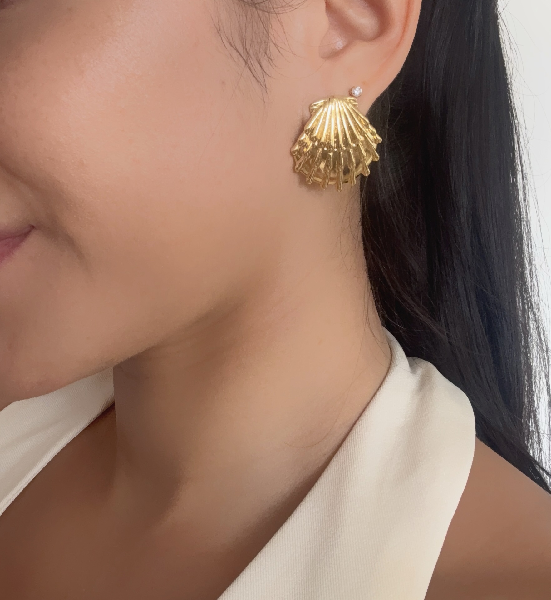 Aretes de Concha - Acero Inoxidable