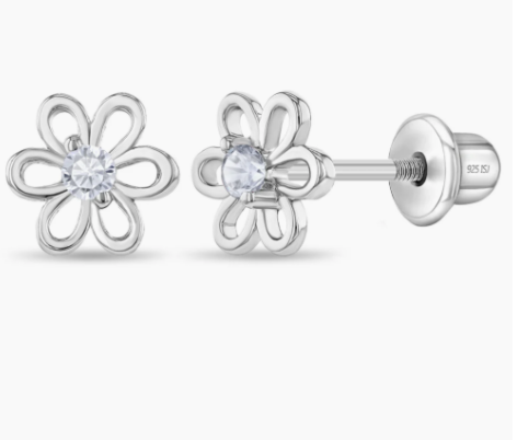 Arete de Flor - Plata 925 