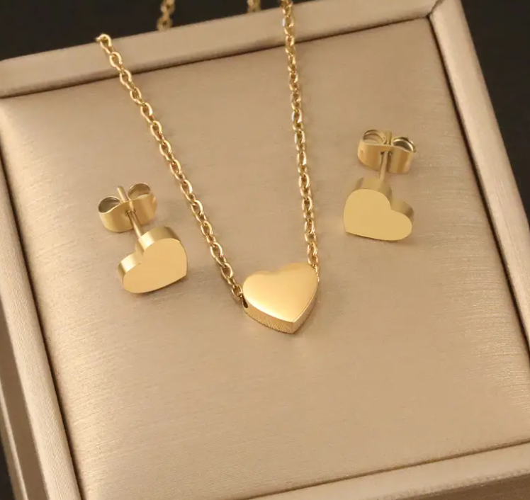 Dúo Corazón - Acero Inoxidable