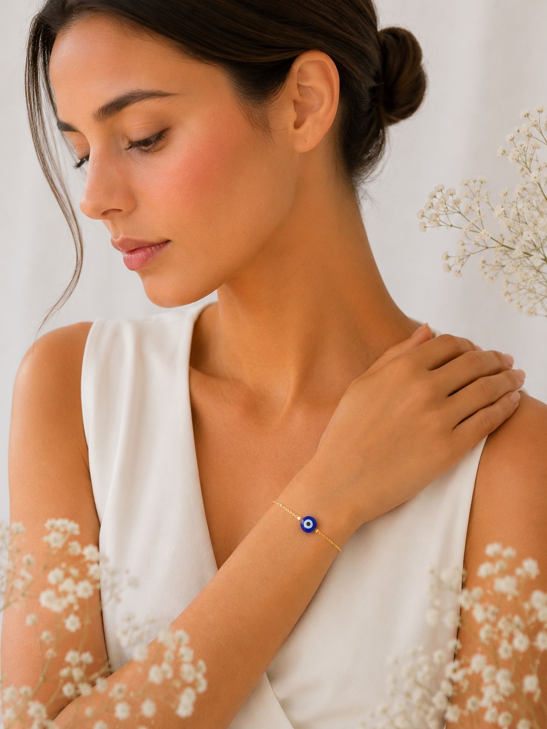 Pulsera Ojo Protector - Gold Filled