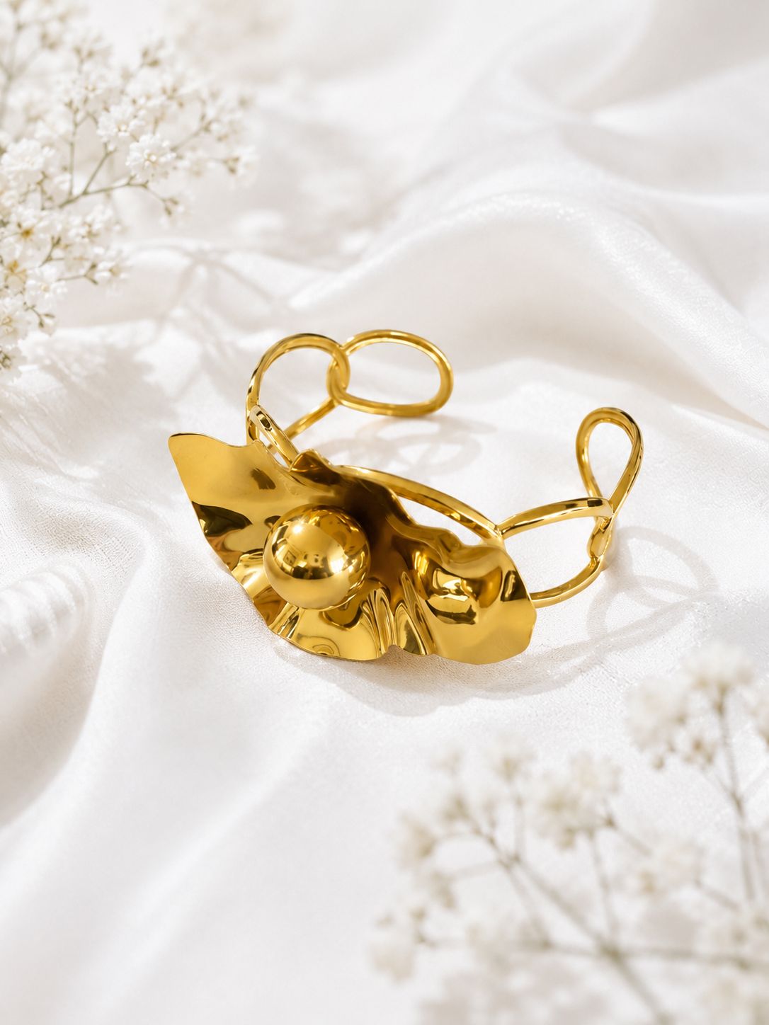 Pulsera Flor Aurea - Acero Inoxidable